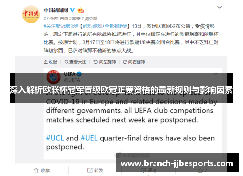 深入解析欧联杯冠军晋级欧冠正赛资格的最新规则与影响因素